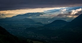 Lever du soleil depuis le Vercors