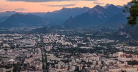 Coucher de soleil sur Grenoble