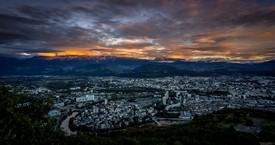 Coucher de soleil sur Grenoble