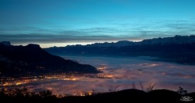 Grenoble sous la brume