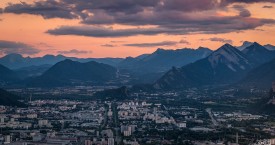 Coucher de soleil sur Grenoble
